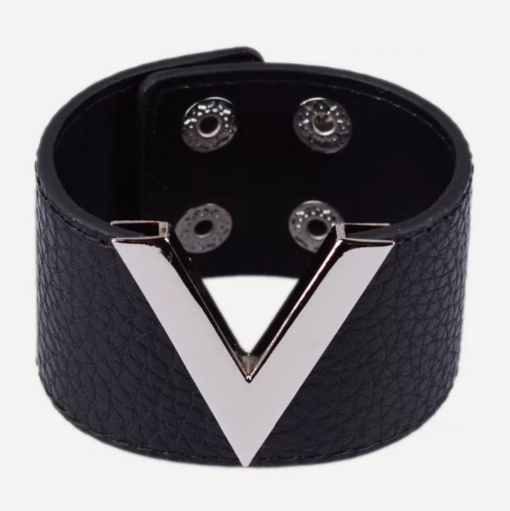 Vegan Leather Wide Cuff Bracelet